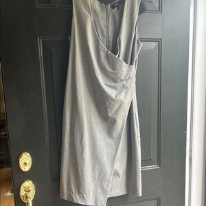 Theory Elegant Gray Wrap Dress